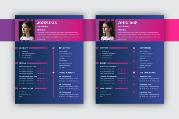 Download Free Moder Resume/CV Template Design - Cv template Collection